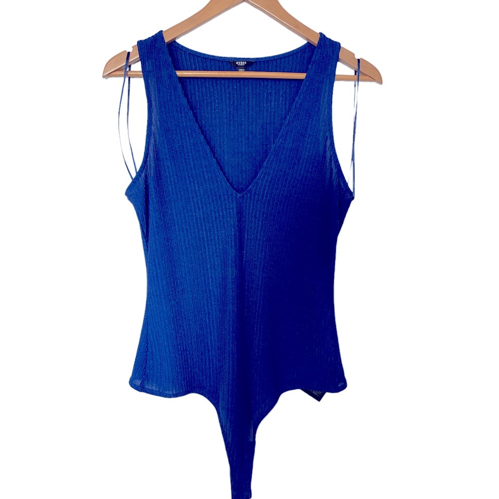 Guess Los Angles Deep V Sleeveless Ribbed Bodysuit